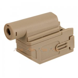 Battleaxe M4 Magazine Adapter for CYMA / Marui /  Golden Eagle M870 Shotgun (TAN)