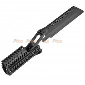 5KU Aluminum Handguard with Top Rail Cover for LCT / GHK AK Series Airsoft AEG / GBBR (Black)