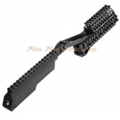 5ku aluminum handguard top rail cover lct ghk ak series airsoft aeg gbbr black