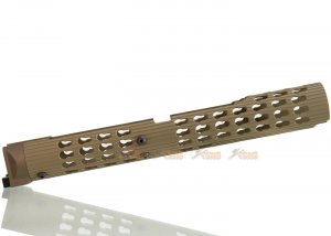 5KU 13.6 Inch VS-24 Keymod Handguard for LCT / GHK AKM, AK74 Series (Tan)