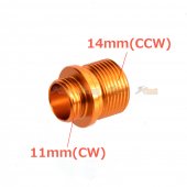 11mm CW 14mm ccw barrel adapter airsoft gbb orange