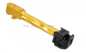 RGW 13.5cm PMM Compensator with Outer Barrel (Long Version) for VFC G17 Gen5 Airsoft GBB (Gold / Black)