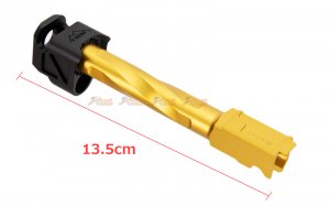 rgw 13.5cm pmm compensator outer barrel long version vfc g17 gen5 airsoft gbb gold black