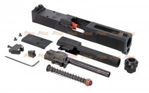 emg sai utility slide kit we tech g19 gbb emg sai utility compact gbb black barrel rmr cut