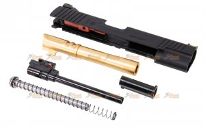 emg sai red 1911 aluminium alloy slide set  marui emg we 1911 gbb gold black