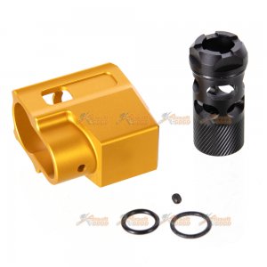 mita t style compensator 14mm ccw flash hider m17 Mp9 m9 1911 m92F g34 hicapa series gbb gold