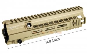 5ku 9.8 inch mk15 rail handguard 416 aeg gbb desert dirt color