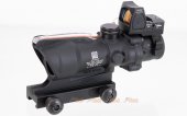 Arrow Optics TA31D 4x32 Fiber Illuminated Red Crosshair Acog Scope with RMR Red Dot Sight