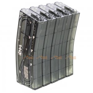 ARES 140rds M16 Mid-Cap Magazine for M4 / M16 AEG (5PCS / BOX) - Transparent