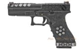 armorer works hex cut g18c gbb pistol black slide frame