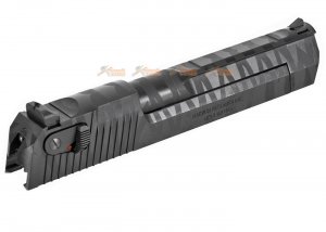 we tiger stripe de slide set black