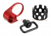 metal buttstock tube lock ring qd sling mount ghk m4 gbb red