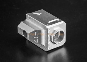 rwa agency arms 417 compensator 14mm ccw for marui vfc we-tech g17 g18c airsoft gbb series silver