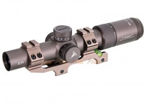 T-EAGLE ER series 1.2-6X24IR Tactical Optic Sight Rifle Scope with Universal Collimator Horizontal Connecting Mount