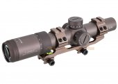 t-eagle er series 1.2-6x24ir tactical optic sight rifle scope with universal collimator horizontal connecting mount