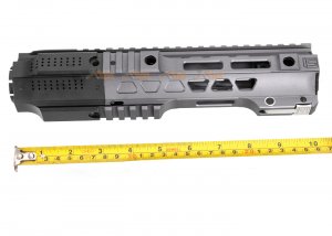 g&p cqb railed handguard with sai qd system for tokyo marui g&p m4 m16 aeg gbb rifle gray