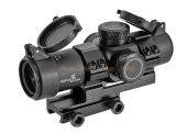 MARCH AMG HD GEN I-H 3x28 Fixed Optic Airsoft Rifle Scope with Mount (Black)