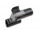 hephaestus steel front sight block type a with 14mm cw barrel adapter for ghk lct ak aeg