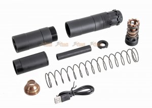 RGW Obsidian 9mm MP5 Dummy Silencer with Frame Tracer for Umarex (VFC) MP5A5 GBBR -Black