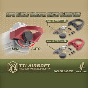 tti airsoft selector switch charging ring for aap-01 gbb red