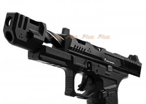 emg strike industries emg ark-17 gbb with detachable compensator black