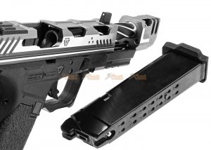 emg strike industries emg ark-17 gbb with detachable compensator silver