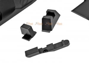 jdg floyds licensed the poseidon style m&p rmr cut slide set for tokyo marui m&p9l gbb jdg 6.03mm stainless steel precision 90mm inner banner black