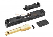 JDG WAR Afterburner RMR Slide Set for Tokyo Marui G19 Gen 3 GBB (Licensed by WAR) (Black Slide w/ Rose Gold Barrel)