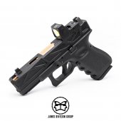 jdg war afterburner rmr slide set for tokyo marui g19 gen 3 gbb licensed by war black slide rose gold barrel