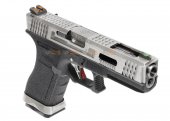 we tech g18c t3 gbb pistol silver black silver