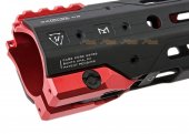 strike industries gridlok 8.5 inch main body with sights and red titan rail attachment for vfc systema ptw m4 airsoft gun aeg gbbr
