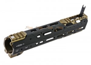 strike industries gridlok 11 inch main body with sights and fde titan rail attachment for vfc systema ptw m4 airsoft gun aeg gbbr