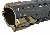 strike industries gridlok 11 inch main body with sights and fde titan rail attachment for vfc systema ptw m4 airsoft gun aeg gbbr