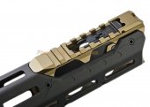 strike industries gridlok 11 inch main body with sights and fde titan rail attachment for vfc systema ptw m4 airsoft gun aeg gbbr