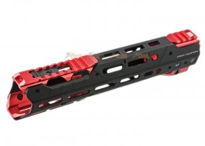 Strike Industries GRIDLOK 11 inch Main Body with Sights and (Red) Titan Rail Attachment for VFC / Systema PTW M4 Airsoft Gun AEG/ GBBR