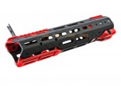 strike industries gridlok 11 inch main body with sights and red titan rail attachment for vfc systema ptw m4 airsoft gun aeg gbbr