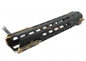 strike industries gridlok 17 inch main body with sights and fde titan rail attachment for vfc systema ptw m4 airsoft gun aeg gbbr