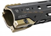 strike industries gridlok 17 inch main body with sights and fde titan rail attachment for vfc systema ptw m4 airsoft gun aeg gbbr