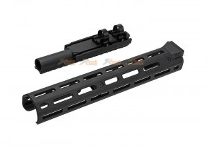 hephaestus 10.5 inch mlok handguard set with railed gas tube for ghk lct ak type iii hardcoat anodized