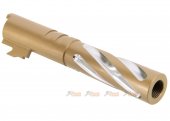 5ku m11 cw tornado 4.3 inch stainless outer barrel for marui hi-capa gbb gold with silver