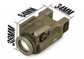 tactical zenitco klesch-1s gen2.0 flashlight wall of Light 160 wide illumination for 20mm picatinny rail gun light g17 g19 de