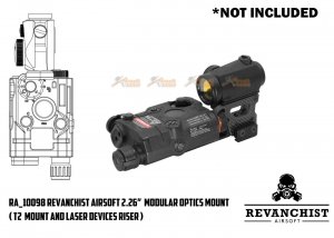 revanchist airsoft 2.26 modular optics mount laser devices riser for t2 amphibious reddot sight