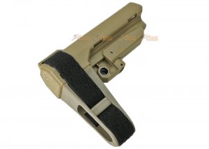 BJTAC SB Style Pistol Stock For M4/AR Airsoft AEG, GBBR(Dark Earth)