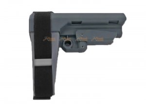 bjtac sb style pistol stock for m4 ar airsoft aeg gbbr grey