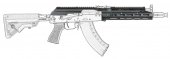 rgw mk3 style chassis rail kit marui marui akm ak GBB